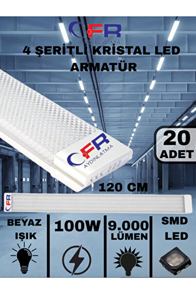 CFR LED AYDINLATMA 100W 6500K Beyaz Işık Kristal Yatay Led Bant Armatür-1,2,3...