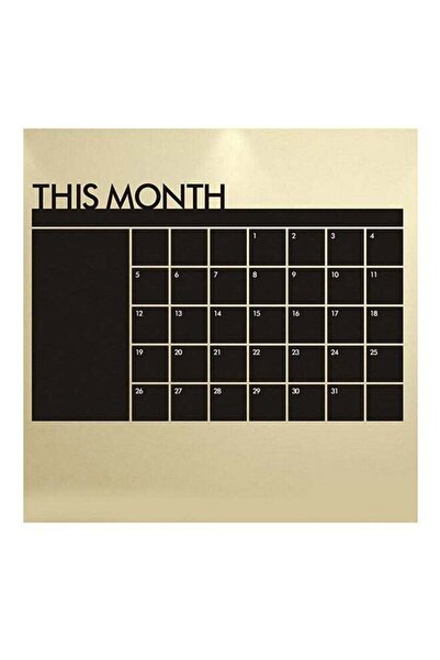 Generic QiaoKai This Month Calendar Design Wall Sticker Black 60x90cm
