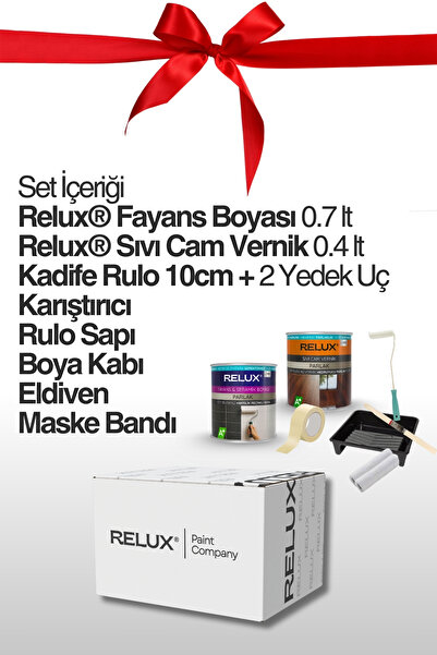 Relux Paint Tezgah Boyama Seti - Fayans Boyama Seti -Banyo Boyama Seti - Mermer Boyası - Boya Seti - Hediyeli