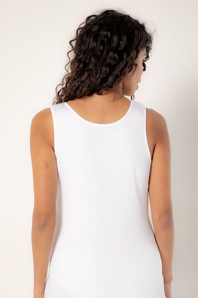 Onurel 12-Piece Ribbed 100% Cotton Wide Strap Plain Undershirt
