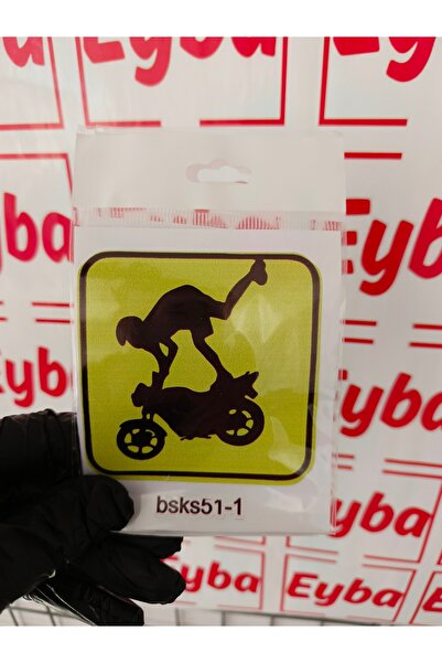 EYBA STİCKER Motorcycle Stunt 1Pcs 9X9Cm Baskes Print Sticker, Bike, Caravan,...