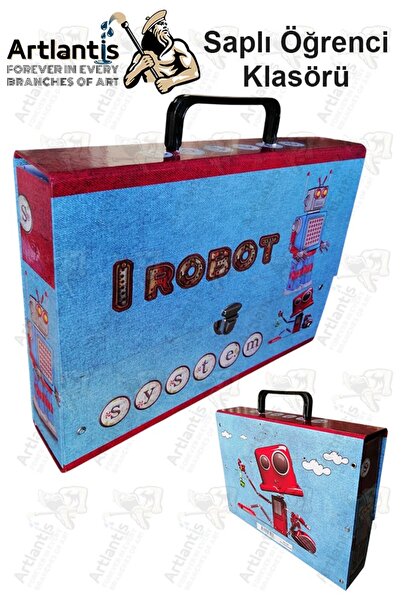 Artlantis Saplı Klasör 1 Adet Kolplu Klasör Öğrenci Klasörü 32x24x7 cm Saplı ...