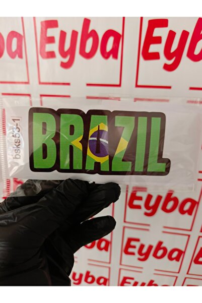EYBA Brazil 12X5 cm Baskes Color Printing Sticker, Bicycle, Caravan, Automobi...