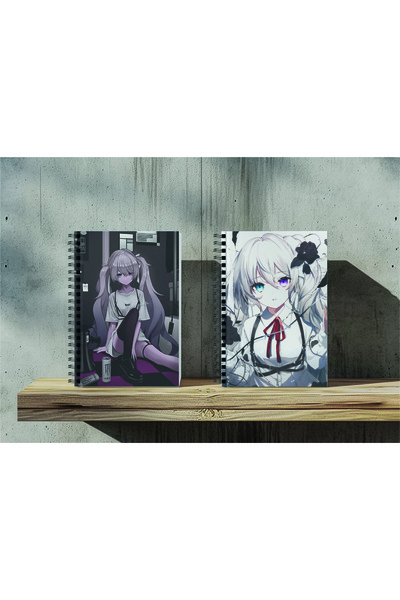 nihonwosekai 2Pcs A5 Size Unlined 50 Sheets Anime Spiral Notebook Hatsune Miku Pjsekai Colorful Project Sekai
