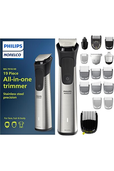 Norelco Philips Multigroom Series 7000 MG7910/49 - Men's Grooming Kit (Beard,...