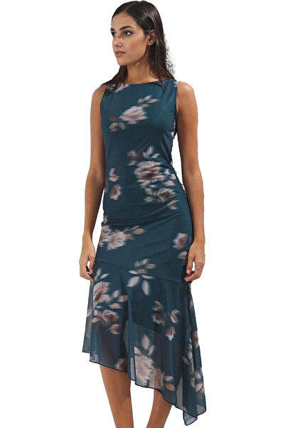 PayBuy Γυναικείο ασύμμετρο μίντι φόρεμα Bodycon με μοτίβο καλοκαιρινής καθημε...