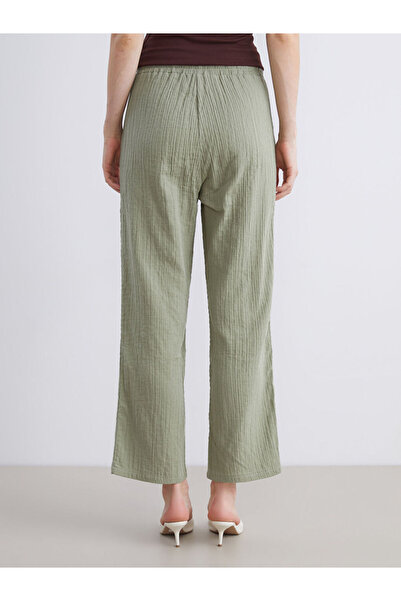 LC Waikiki Elastic Waist Textured Women's Trousers