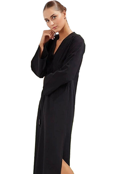 PayBuy Γυναικείο μάξι φόρεμα παραλίας με λαιμόκοψη V με λεπτομέρεια βαμβακερό...