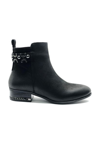 Venüs Adastra Genuine Leather Flat Non-Slip Sole Orthopedic Women's Boots Black