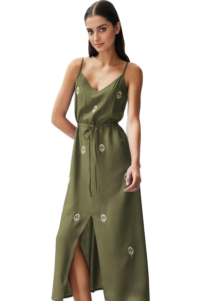 PayBuy Rochie maxi pentru femei, broderie florală, viscoasă, ocazională, stil...