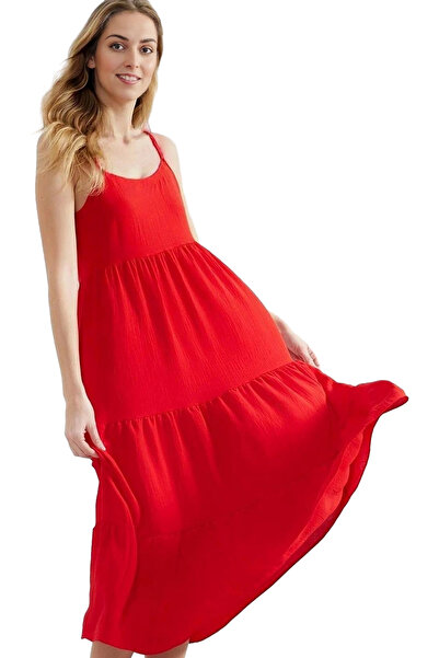 PayBuy Γυναικείο φόρεμα μίντι μήκους, καθημερινό στυλ, άνετο κομμένο, απαραίτ...