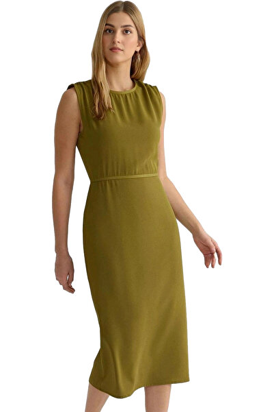 PayBuy Rochie midi din crepon pentru femei Rochie de birou de vară Design ele...