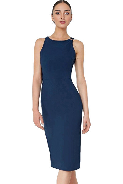 PayBuy Rochie midi pentru femei Guler Halter Decupaj îmbrățișat pe corp Elega...