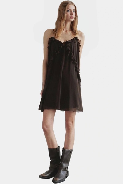 PayBuy Women's Mini Ruffle Dress Woven Fabric Summer Trend Design Daily Use Quality Material