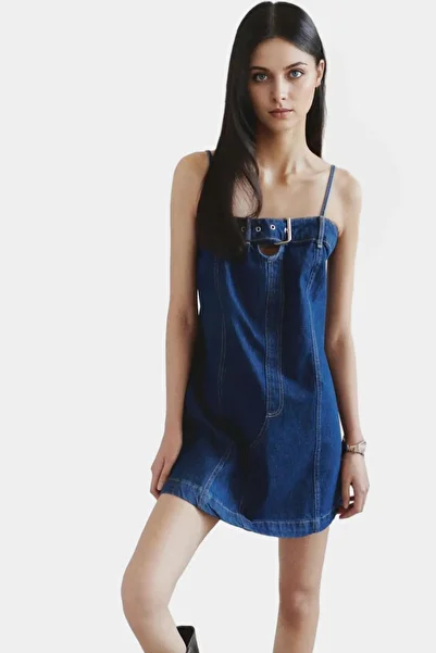 PayBuy Women's Denim Mini Dress a Line Die Strapless Neckline Cotton Daily Summer's Must-Have