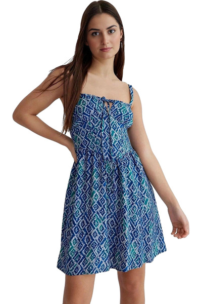 PayBuy Women's Mini Dress Geometric Pattern Summer Comfortable Casual Style Viscose Fabric Quality Material