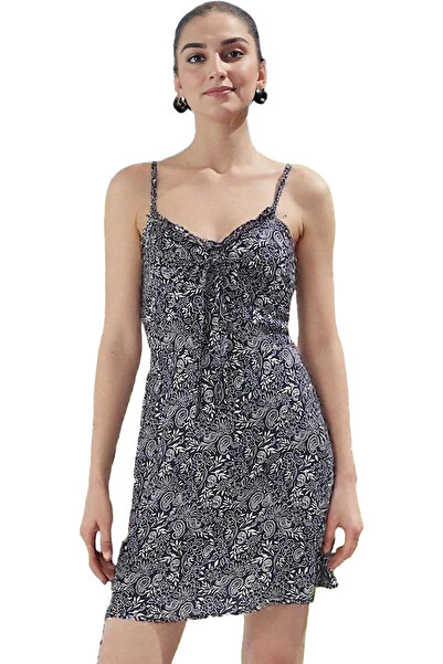 PayBuy Rochie mini în formă de A cu imprimeu floral pentru femei Viscosă de v...