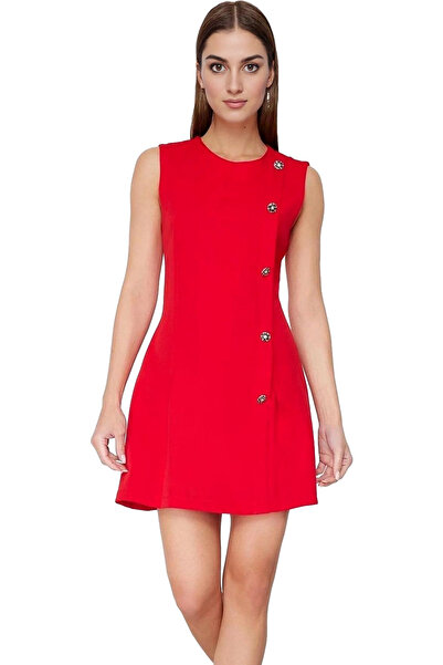 PayBuy Дамска мини рокля А-линия, къса, без ръкави, тъкан от Финике, удобна, ...