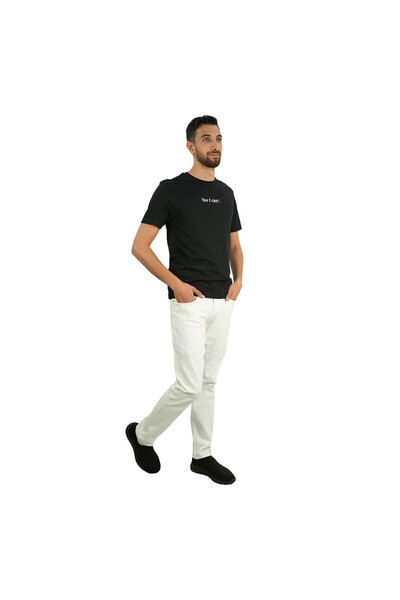 Giordano Men's Slim Fit Print Tee - Cotton Jersey, Crew Neck, Short Sleeve
