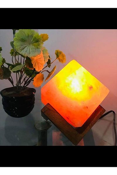 M.A Traders Himalayan Pink Salt USB Lamp – 4kg Square Shape | Big Size Lamp for Air Purification & Desk Décor
