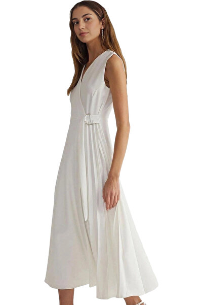 PayBuy Women's a Line Midi Dress Pleat Detail Pigeon Fabric Casual and Special Occasions Summer Indispensable