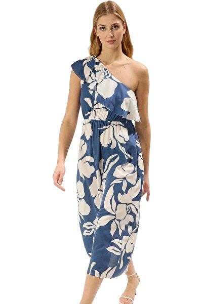 PayBuy Rochie midi de damă Guler asimetric Model floral Vară Casual Elegant I...