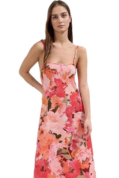 PayBuy Γυναικείο μάξι φόρεμα A Line Fit με λεπτό λουράκι από πλεκτό ύφασμα κα...