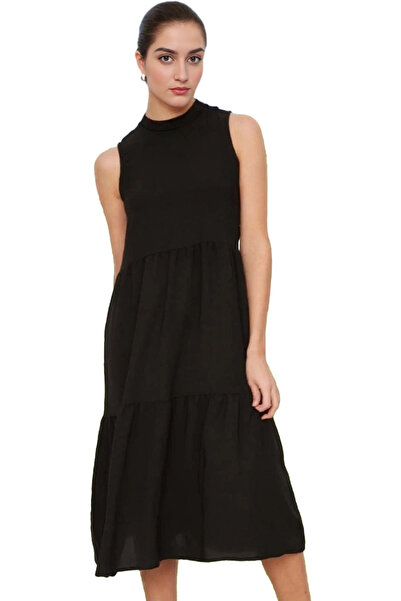 PayBuy Γυναικείο φόρεμα μίντι μήκους με σχέδιο δαπέδου από υφαντό ύφασμα Casu...