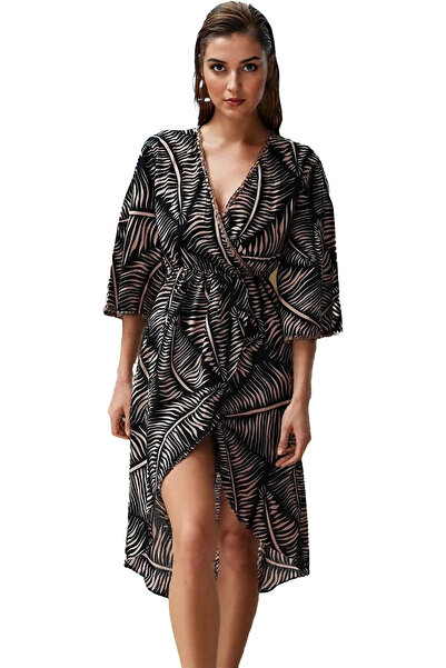 PayBuy Γυναικείο φόρεμα παραλίας Midi Voile με έθνικ σχέδιο Βαμβακερό καλοκαι...