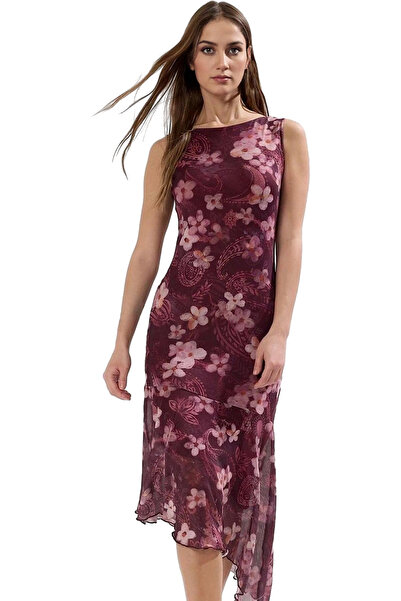 PayBuy Γυναικείο ασύμμετρο μίντι φόρεμα Bodycon με μοτίβο καλοκαιρινής καθημε...