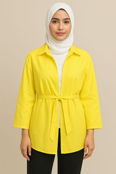 lillia kids Kimono with Shirt Collar Front Tie