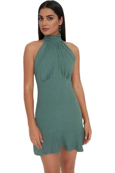 PayBuy Γυναικείο μίνι φόρεμα με γιακά A-Line Aerobin Weaving Καλοκαιρινό καθη...