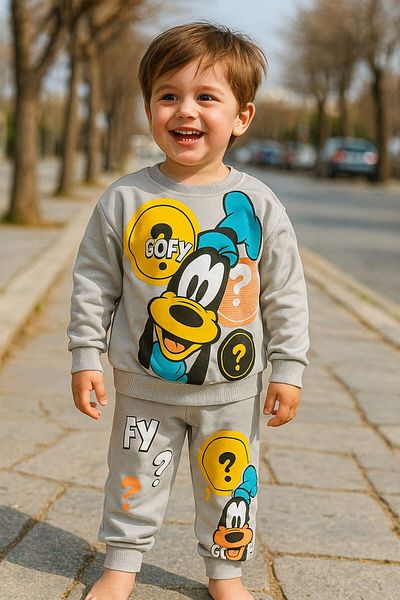 GÜL Baby Printed Long Sleeve Men's Bottom Top Set