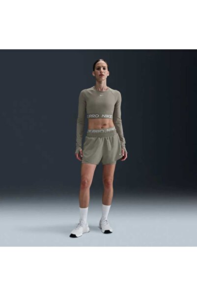 Nike Pro Dri-FIT 2in1 Short Kadın Taytlı Yeşil Şort