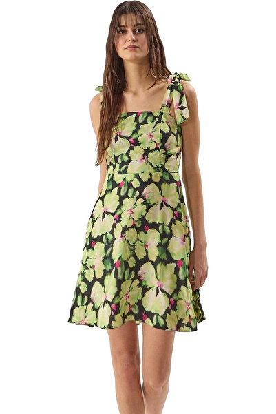 PayBuy Γυναικείο μίνι φόρεμα με φλοράλ σχέδιο Skater Fit Βισκοζέ ύφασμα καθημ...