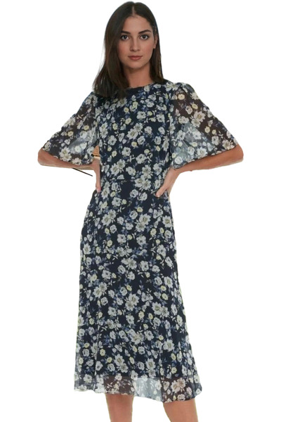 PayBuy Rochie midi din șifon pentru femei, cu mâneci înger, vară, utilizare z...