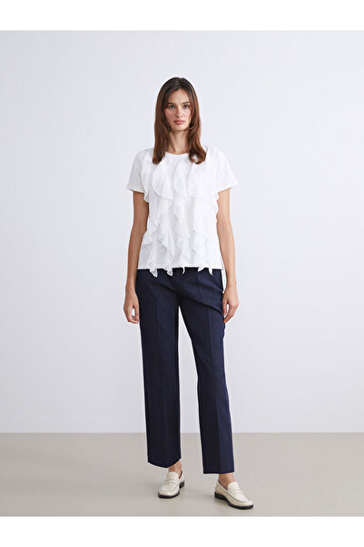LC Waikiki Women's Pleated Trousers with Elastic Waist