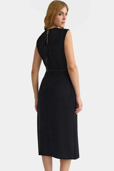 PayBuy Kadın A Kesim Midi Krep Elbise Yazlık Ofis Elbisesi Şık Tasarım Yaz Aylarının Vazgeçilmezi