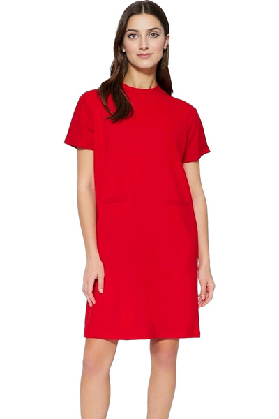 PayBuy Γυναικείο μίνι κρεπ φόρεμα με λεπτομέρεια τσέπης Shift Mold Καθημερινή...