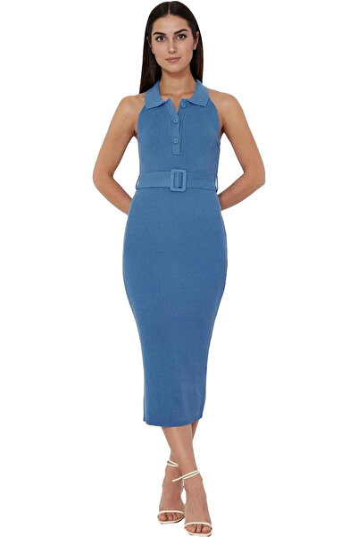 PayBuy Tricotaj de damă Rochie midi cu centură Bodycon Slim Fit Utilizare zilnică Indispensabil în vara