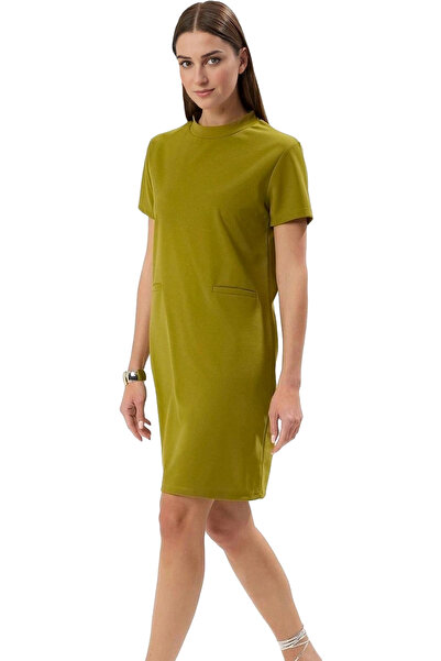 PayBuy Γυναικείο μίνι κρεπ φόρεμα με λεπτομέρεια τσέπης Shift Mold Καθημερινή...