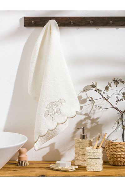 LC Waikiki Create Your Style from Uzg Store |   Flower Embroidered Face Towel 50X80 cm