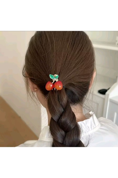 GÜLPEŞE Mini Size Gold Metal Cherry Latch Buckle Red-3121