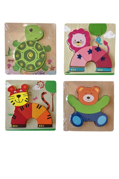 mertyavm Wooden Toy Set Educational Montessori Toy 4 Pieces 15X15 8mm Quality...