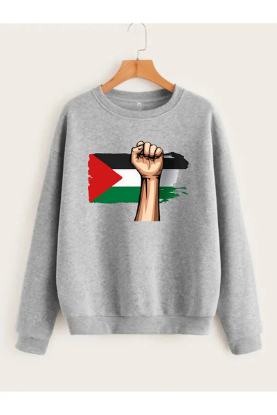 Pisa Art Χέρι φούτερ με στάμπα Palestine Strong Palestine Palestine Freedom