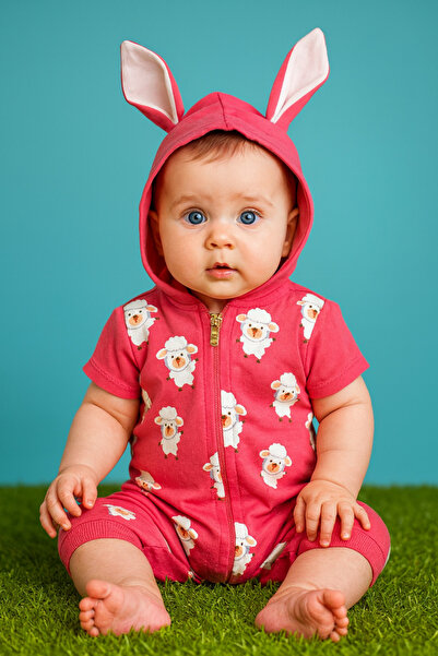 KAMİKAM Very Lovely Cotton, Hooded, Good Quality, Baby Romper