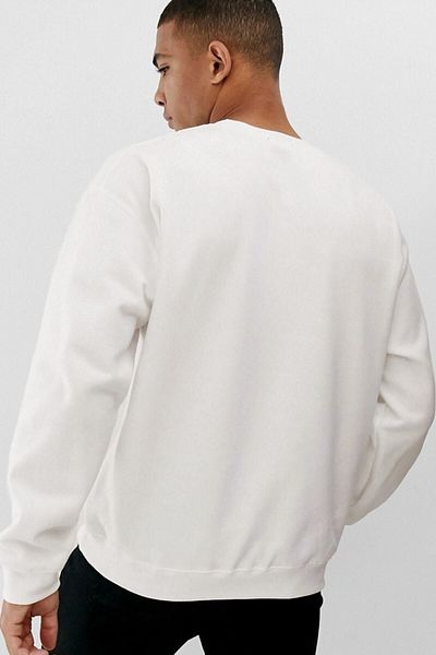Pisa Art Oversize Plain Unprinted Black Sweatshirt