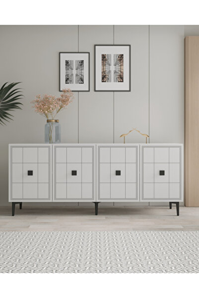 CENEYRA KA1802B - YUKA KONSOL, TV SEHPASI BEYAZ 180cm