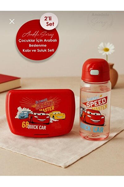 Charlotte Candle 2’li Araba Speedcars Kare Model Kendinden Çatal Kaşıklı 4 Bö...