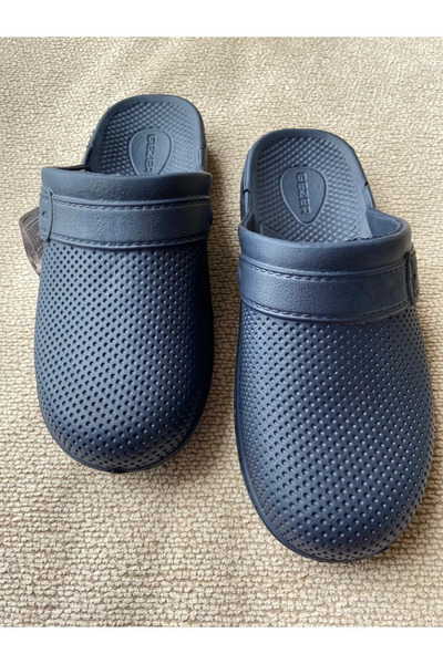 Yüsra Shop Gezer Slippers Closed Front Bathroom Balcony Garden Toilet Slippers Navy Blue